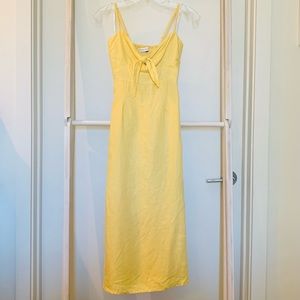 Faithfull the Brand Yellow Linen Dress